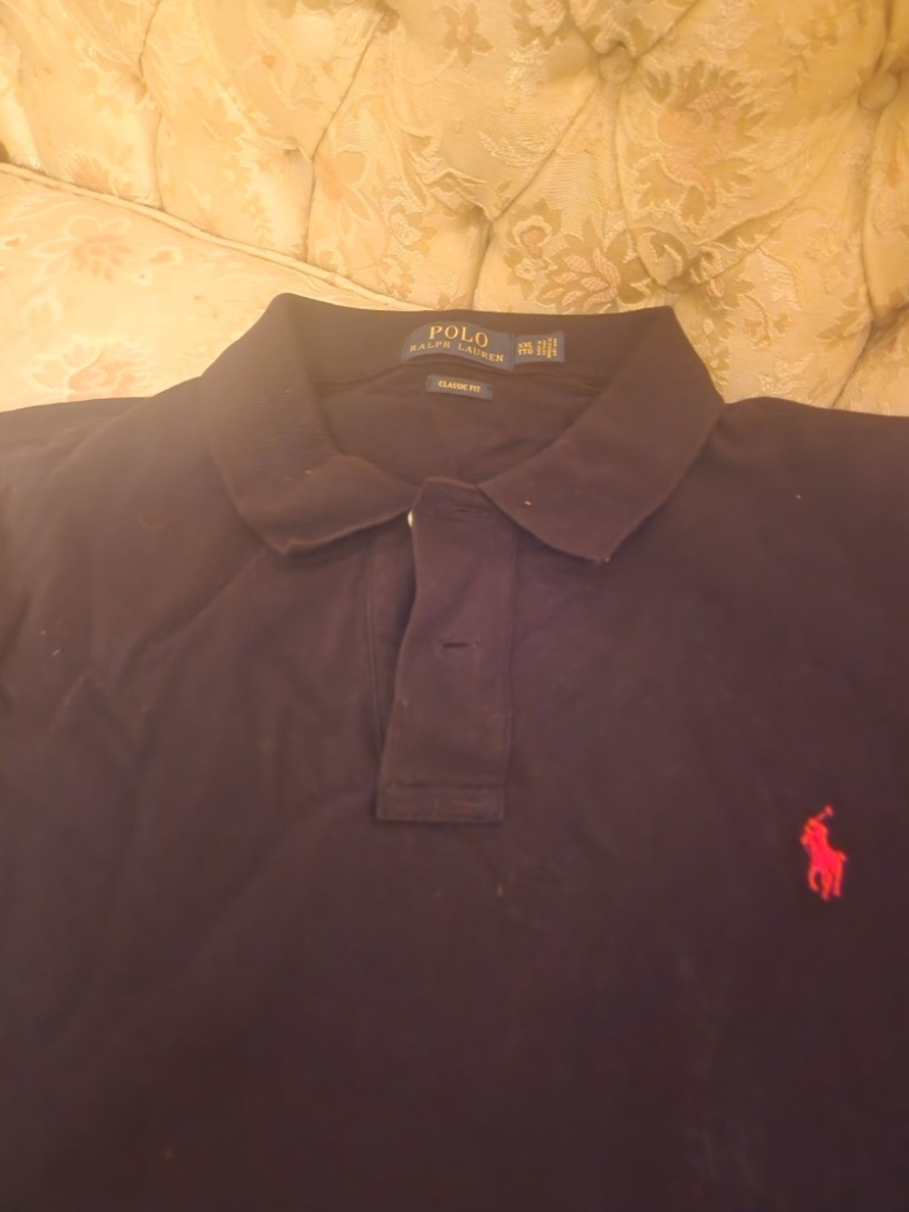 Polo by Ralph Lauren Navy Polo with Red Pony Logo